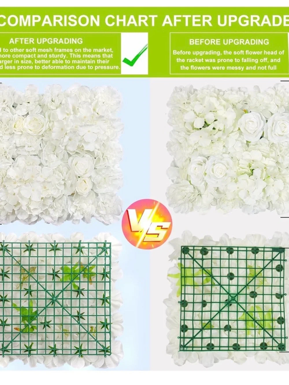 Flower Wall Backdrop 12-Pack 16.5